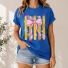 Bojjico Custom Teacher Shirt Oversized Tee For Teachers Coquette Preppy Aesthetic Mint Green Cotton Personalized Grade Pencil Bow Graphic Back To School First Day Teacher Appreciation Team Matching