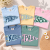 Bojjico Teacher Team Back To School Graphic T-Shirts School Staff Preppy Coquette Vintage Cotton Pastel Nurse Principal Sped Counselor Para Pennant Flag Pink Bow First Day Fits Custom Group Tee