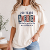 Bojjico America 250 Years God Shed His Grace On Thee Shirt Graphic T-Shirt For Women Vintage Americana Patriotic White Cotton Relaxed Fit Christian American Flag Tee 1776-2026 Semiquincentennial Fourth Of July Faith And Freedom USA Anniversary Apparel