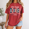 Bojjico America 250 Years God Shed His Grace On Thee Shirt Graphic T-Shirt For Women Vintage Americana Patriotic White Cotton Relaxed Fit Christian American Flag Tee 1776-2026 Semiquincentennial Fourth Of July Faith And Freedom USA Anniversary Apparel
