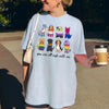 Bojjico You Are All Safe With Me Cute Rainbow Dogs Teacher T-Shirt Back To School Graphic T-Shirt Teachers Inclusive Pride Wholesome Preppy Aesthetic Light Pink Cotton LGBTQ Queer Ally First Day School Apparel