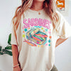 Bojjico Oversized Sardines Graphic Tee Women's T-Shirt Quirky Retro Y2K Funky Pop Art Cream Cotton Blend Vintage Drop Shoulder Short Sleeve Tinned Fish Design Sardinecore Coastal Chic Tomato Girl Summer Fisherman Aesthetic