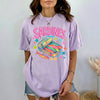 Bojjico Oversized Sardines Graphic Tee Women's T-Shirt Quirky Retro Y2K Funky Pop Art Cream Cotton Blend Vintage Drop Shoulder Short Sleeve Tinned Fish Design Sardinecore Coastal Chic Tomato Girl Summer Fisherman Aesthetic