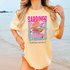 Sardines With Lemon And Olive Oil Graphic T-Shirt Oversized Graphic Tee For European Summer Quirky Coastal Preppy Aesthetic Mediterranean Vibes Light Yellow Cotton Blend Pink Blue Print Vintage Tinned Fish Fashion Beach Cover Up Retro Food Shirt