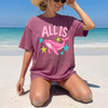 All Is Whale Oversized Graphic T-Shirt Y2K Preppy Casual Aesthetic Blend  Graphic Top Star Print Short Sleeve Bikini Cover Cute Summer Everyday Style Loungewear Biker Shorts Outfit