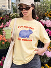 BojjiCo I Love This Animal The Carbonara Funny Capybara Meme Unisex T-Shirt For Gen Z Men Women Y2K Aesthetic White Heavy Cotton Casual Top Vintage Retro Animal Lover Graphic Tee Cryptid Comedy Viral Clothing Gift