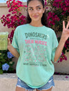 BojjiCo Funny Dinosaurs Didn't Listen To Their Nurses And We Know What Happened To Them Oversized T-Shirt For Women RN Pediatric NICU Retro Preppy Pastel Cream Cotton Crewneck Shirt Medical Humor Graduation Gift Coquette Snarky Nurse Apparel Tops