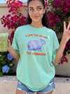 BojjiCo I Love This Animal The Carbonara Funny Capybara Meme Unisex T-Shirt For Gen Z Men Women Y2K Aesthetic White Heavy Cotton Casual Top Vintage Retro Animal Lover Graphic Tee Cryptid Comedy Viral Clothing Gift