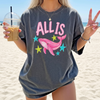 All Is Whale Oversized Graphic T-Shirt Y2K Preppy Casual Aesthetic Blend  Graphic Top Star Print Short Sleeve Bikini Cover Cute Summer Everyday Style Loungewear Biker Shorts Outfit