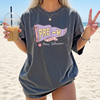 Personalized Preschool Crew Teacher Shirt T-Shirt Teachers Preppy Coquette Pastel Yellow Cotton Custom Name And Grade Pennant Flag Bow Detail Apple Graphic Oversized Fit Back To School Tee Pre School 1st Grade