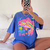 BojjiCo Talk Bassy To Me Meme Bass Fishing Shirt Neon Bass Fish Sublimation Tee Funny Fishing Graphic Beach Vacation T-Shirt Preppy Colorful Fish T-Shirt Design Trendy Fishing Oversized Top