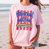 Fish Around And Find Out T-Shirt Preppy Coastal Trout Fishing Aesthetic Light Pink Cotton Oversized Fit Short Sleeve Crew Neck Rainbow Fish Funny Meme Quote Girly Fishing Lover Beach Shirt Boat Day Girl Trip
