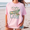 I'd Rather Be At The Lake Shirt Graphic T-Shirt For Lake Day Girl Trip Preppy Lakecore Granola Girl Oversized Fit Crew Neck With Green Purple Canoe Illustration Typography Print Retro Summer Vacation Boating Tee.