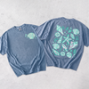 Seashell Girl Trip Graphic Tee T-Shirt For Beachcore Preppy Coastal Aesthetic Cotton Front And Back Coastal Beach Shell Print Vacation Summer Tee Shirt Starfish Top