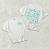 Seashell Girl Trip Graphic Tee T-Shirt For Beachcore Preppy Coastal Aesthetic Cotton Front And Back Coastal Beach Shell Print Vacation Summer Tee Shirt Starfish Top