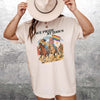 BojjiCo We Pride At Dawn T-Shirt Vintage Western Cowgirl Horse Riding Graphic Tee LGBTQ Rainbow Flag Pride Month Desert Cactus Cream Ivory TShirt Retro Southern Country Gay Lesbian Ally Gift Women Men Casual Aesthetic Short Sleeve Top