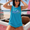 BojjiCo Catch Ya Later Fishing Theme Women's Tank Top Sleeveless Shirt Coastal Summer Preppy Beach Aesthetic White Cotton Blend Top Lake Life Vacation Outfit Funny Lure Graphic Tee Cute Outdoor Casual Trendy Summer Apparel