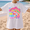 BojjiCo Talk Bassy To Me Meme Bass Fishing Shirt Neon Bass Fish Sublimation Tee Funny Fishing Graphic Beach Vacation T-Shirt Preppy Colorful Fish T-Shirt Design Trendy Fishing Oversized Top