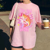 BojjiCo Kiss My Bass Funny Fishing Graphic T-Shirt For Women Preppy Coastal Lake Aesthetic Summer Outfit White Cotton Y2K Retro Pastel Neon Fish Tee Largemouth Bass Angler Gift For Her Trendy Novelty Fishing Apparel