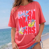 BojjiCo That's So Banana Summer Coquette Bow Graphic T-Shirt Cute Pink Yellow Aesthetic Oversized Tee For Women Trendy Summer Beach Vacation Outfit Y2K Casual Short Sleeve White Cotton Top Girls