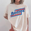 Bojjico America 250 Years Oversized Tee Retro Graphic T-Shirt For Women Y2K Streetwear Vintage Americana Purple Cotton Top 1776-2026 Semiquincentennial Patriotic Independence Day Shirt For Men And Women 4th Of July USA Flag Outfit