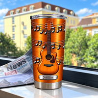 Personalized Acoustic Guitar Music Tumbler Custom Name Guitarist Gift - product view 5