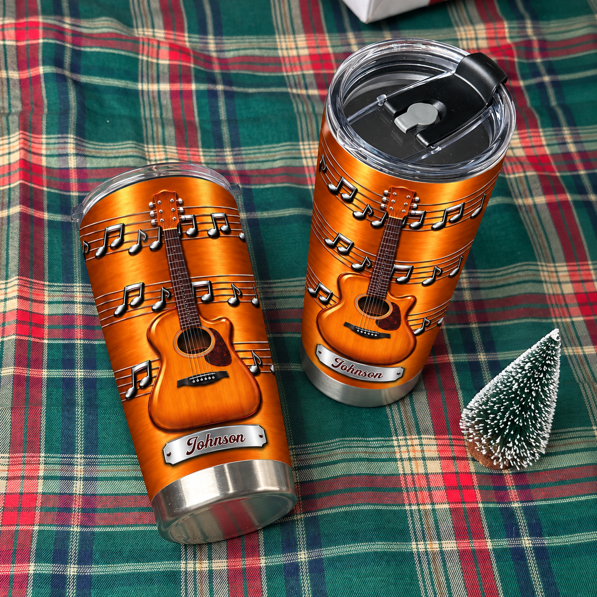 Personalized Acoustic Guitar Music Tumbler Custom Name Guitarist Gift - product view 8
