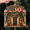 Close-up of America 250 1776 2026 Christmas Ornament, Patriotic USA 250th Anniversary Keepsake Gift for streetwear fans in Austin, Texas