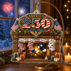 America 250 1776-2026 Personalized Family Stocking Ornament Semiquincentennial Commemorative Gift on a hanger, ready to ship from Austin, Texas