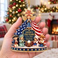 America 250 Angel Tree Ornament - product detail 4