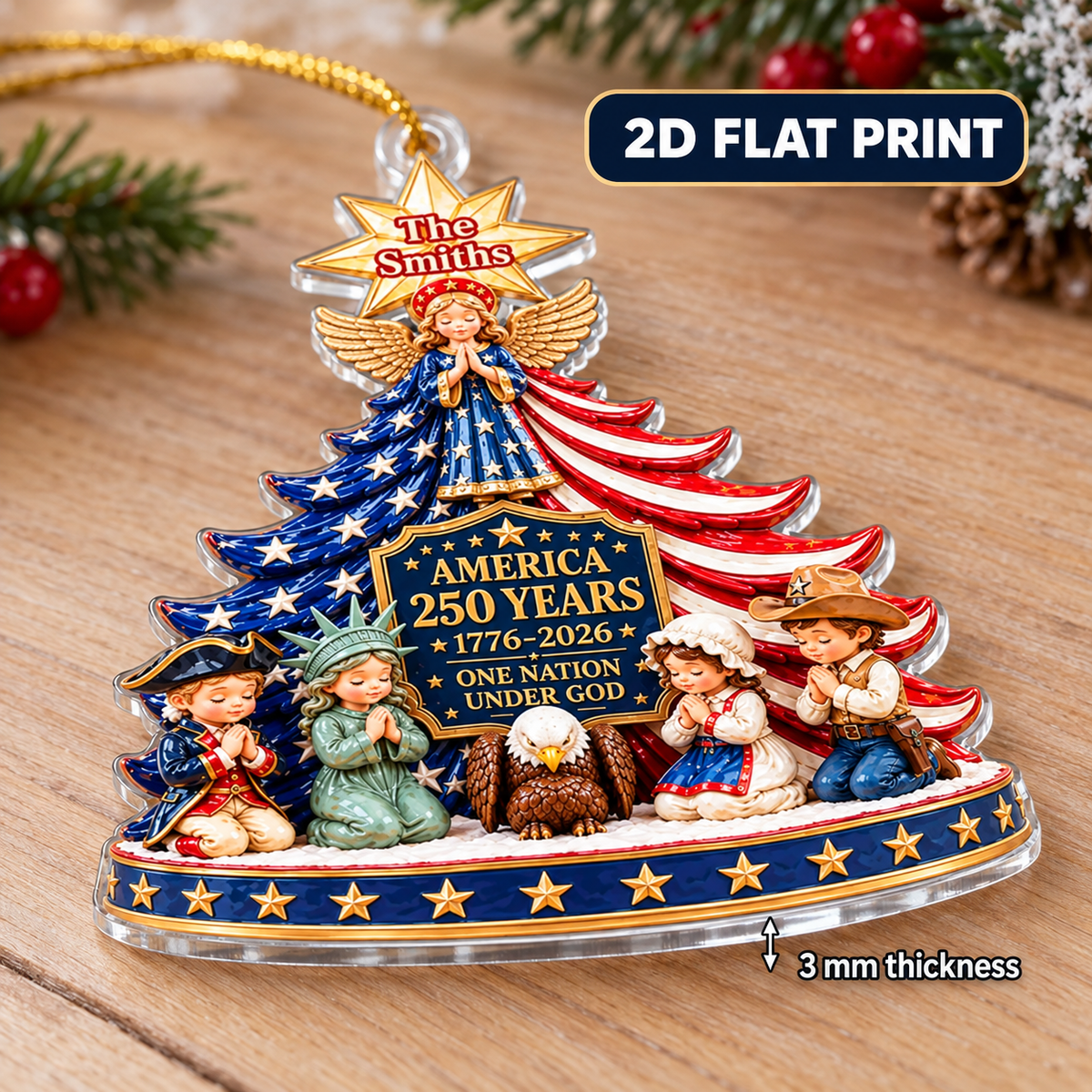 America 250 Angel Tree Ornament - product detail 8