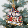 America 250th Anniversary Ornament Patriotic Christmas Tree Snowmen Personalized Gift on a hanger, ready to ship from Austin, Texas
