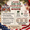 Close-up of America 250th Anniversary Ornament Patriotic Christmas Tree Snowmen Personalized Gift for streetwear fans in Austin, Texas