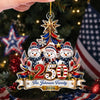 America 250th Anniversary Ornament Patriotic Christmas Tree Snowmen Personalized Gift available at our Austin, Texas warehouse