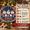 Close-up of America 250th Anniversary Patriotic Snowman Christmas Ornament Personalized USA Semiquincentennial G for streetwear fans in Austin, Texas