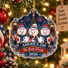America 250th Anniversary Patriotic Snowman Christmas Ornament Personalized USA Semiquincentennial G available at our Austin, Texas warehouse