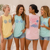 BojjiCo Coastal Baby Seashell Bra Back Party Bride and Bridesmaids Matching Summer Graphic Tank Top for Women Coconut Girl Coastal Babe Beachy Mermaidcore Summer Siren Aesthetic Light Pink Cotton Blend Casual Beach Vacation Y2K Sleeveless Muscle Shirt