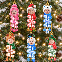 Personalized Baby Photo Christmas Ornament Custom Name Holiday Keepsake - main design