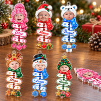 Personalized Baby Photo Christmas Ornament Custom Name Holiday Keepsake - product view 5