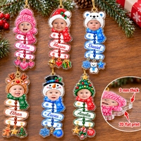 Personalized Baby Photo Christmas Ornament Custom Name Holiday Keepsake - product view 7