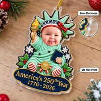 Baby Photo Liberty America 250 Ornament - product detail 3