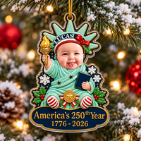Baby Photo Liberty America 250 Ornament - product detail 4