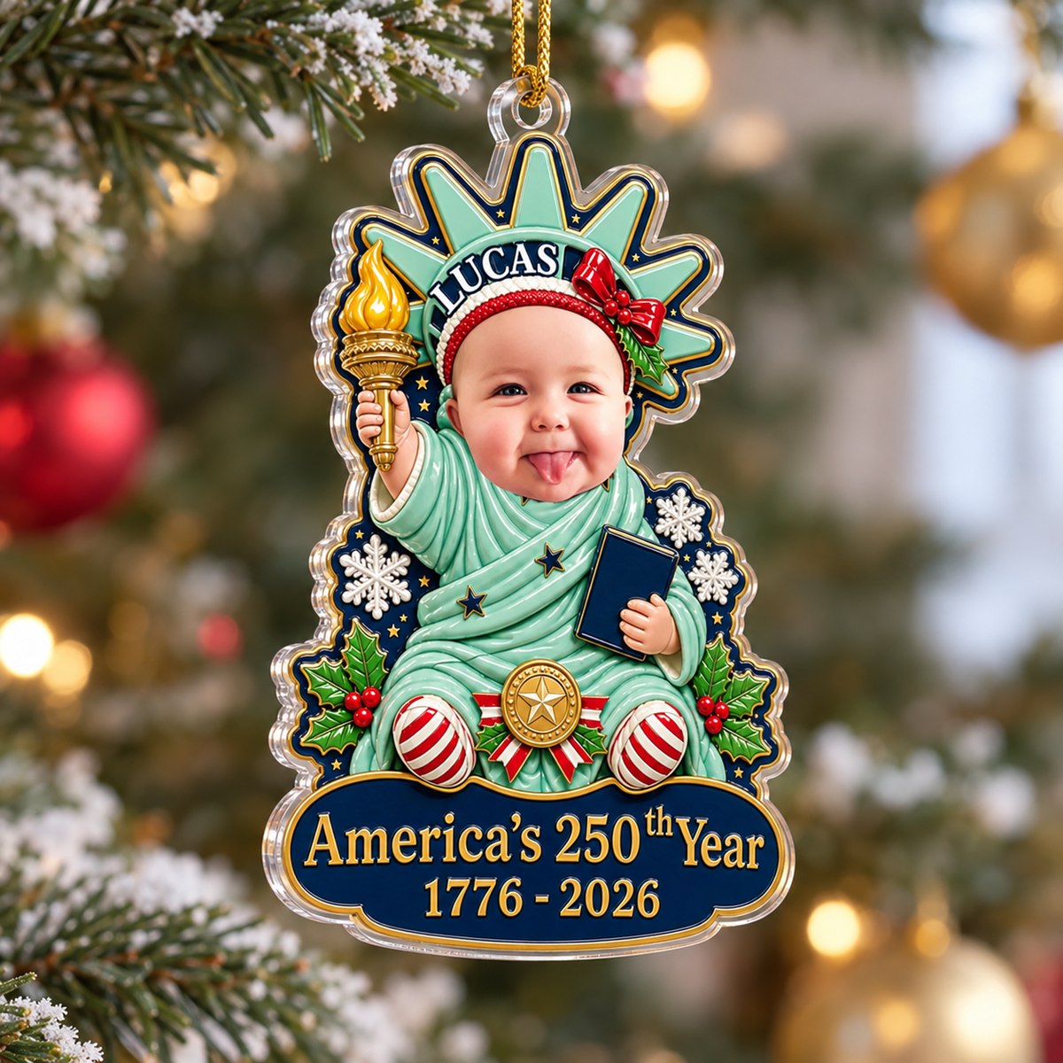 Baby Photo Liberty America 250 Ornament - product detail 9