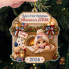 Baby's First Christmas America's 250th Ornament, Personalized Baby Keepsake Custom Name, Gift for Ne on a hanger, ready to ship from Austin, Texas