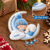 Customer in Austin, Texas wearing Baby's First Christmas Ornament Personalized Newborn Keepsake Gift for Girl Boy