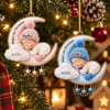Baby's First Christmas Ornament Personalized Newborn Keepsake Gift for Girl Boy available at our Austin, Texas warehouse