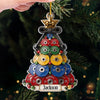 Customer in Austin, Texas wearing Barbell Ornament Weight Plate Christmas Tree, Custom Name Personalized Fitness Gift for Weightlifter