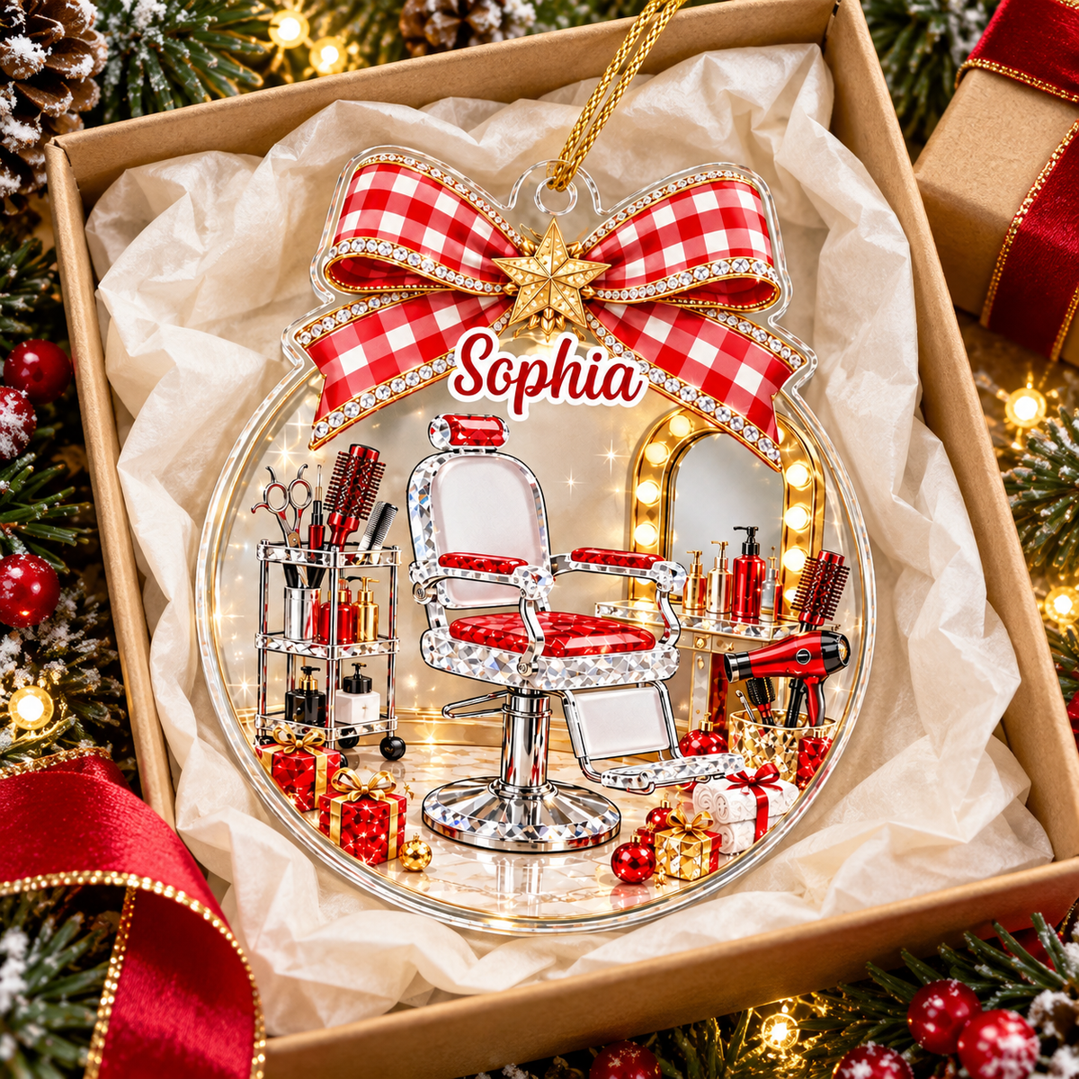 Barber Shop Ornament - product view 4