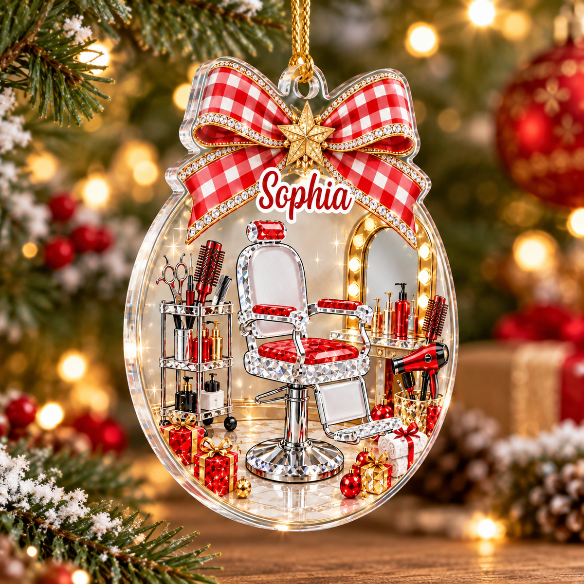 Barber Shop Ornament - product view 5