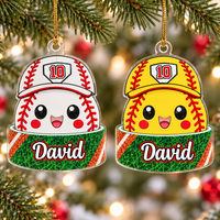 Baseball Softball Ornament - design view